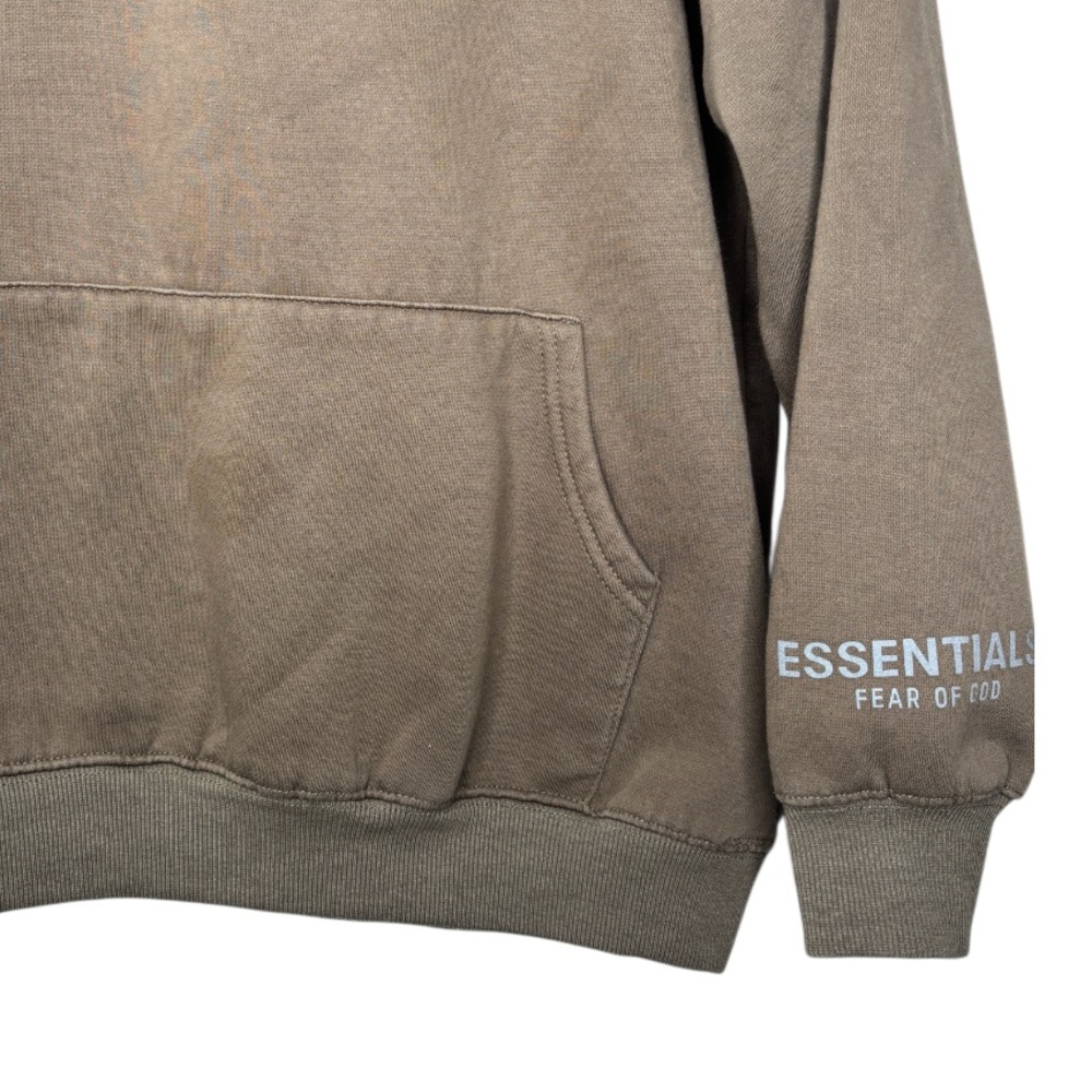 Fear of God ESSENTIALS Hoodie Brown Taupe | Size Small - Picture 3 of 9